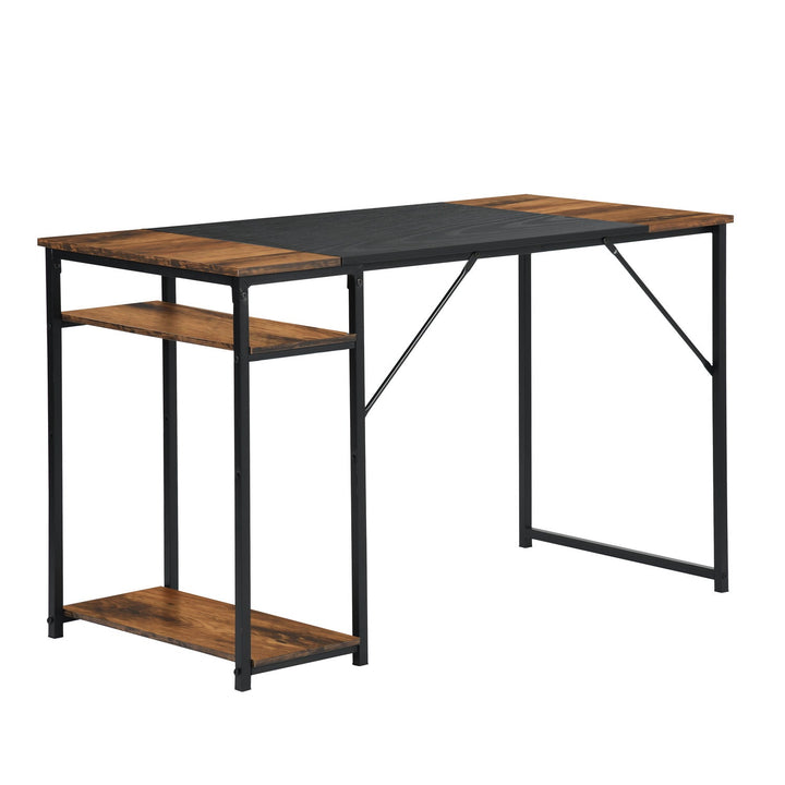 Furniture R Mid-Century Modern Design Writing Desk With Shelf ,Stylish And Sturdy Workspace