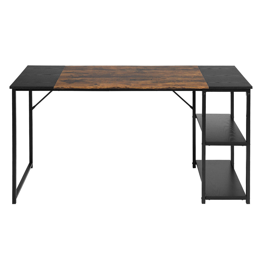 Furniture R Mid-Century Modern Design Writing Desk With Shelf ,Stylish And Sturdy Workspace