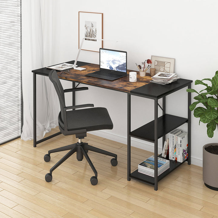 Furniture R Schreibtisch im Mid-Century Modern Design mit Ablage, stilvoller und stabiler Arbeitsplatz