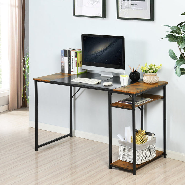 Furniture R Mid-Century Modern Design Writing Desk With Shelf ,Stylish And Sturdy Workspace