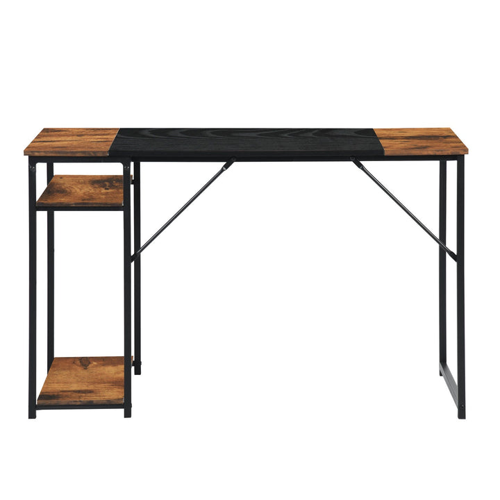 Furniture R Mid-Century Modern Design Writing Desk With Shelf ,Stylish And Sturdy Workspace