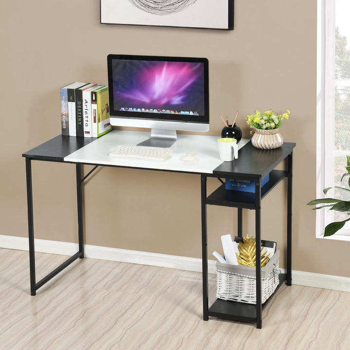 Furniture R Schreibtisch im Mid-Century Modern Design mit Ablage, stilvoller und stabiler Arbeitsplatz