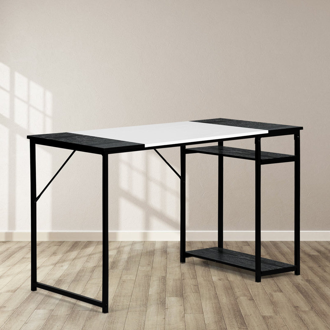 Furniture R Schreibtisch im Mid-Century Modern Design mit Ablage, stilvoller und stabiler Arbeitsplatz