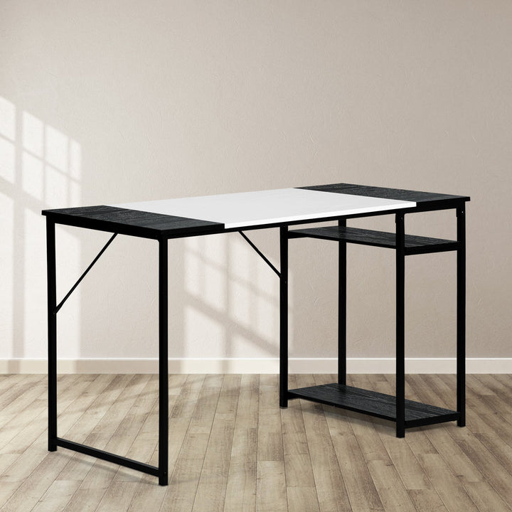 Furniture R Schreibtisch im Mid-Century Modern Design mit Ablage, stilvoller und stabiler Arbeitsplatz