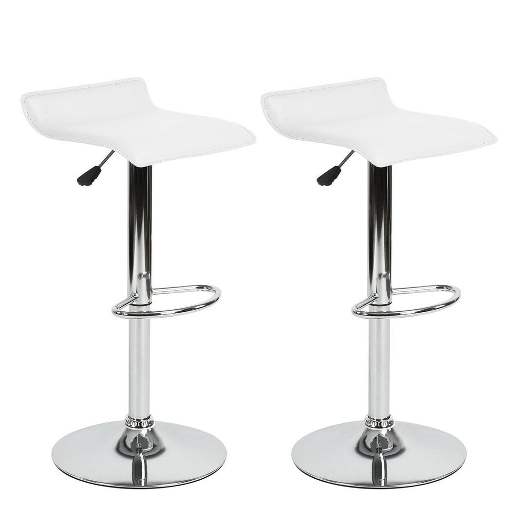 Furniture R Flanagan Barstools With Pvc Upholstery And Adjustable Height,Minimalist Design.