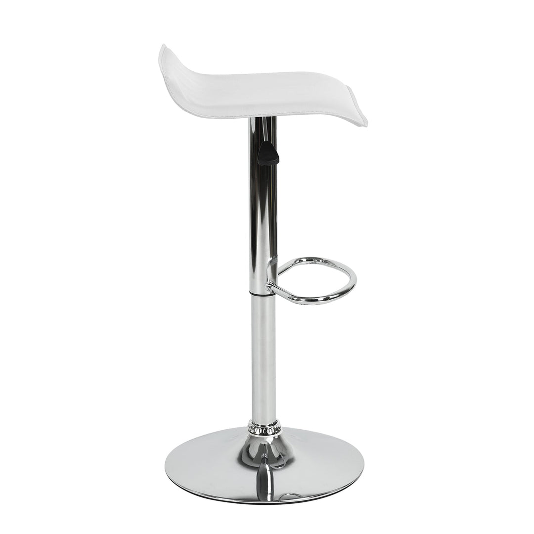 Furniture R Flanagan Barstools With Pvc Upholstery And Adjustable Height,Minimalist Design.