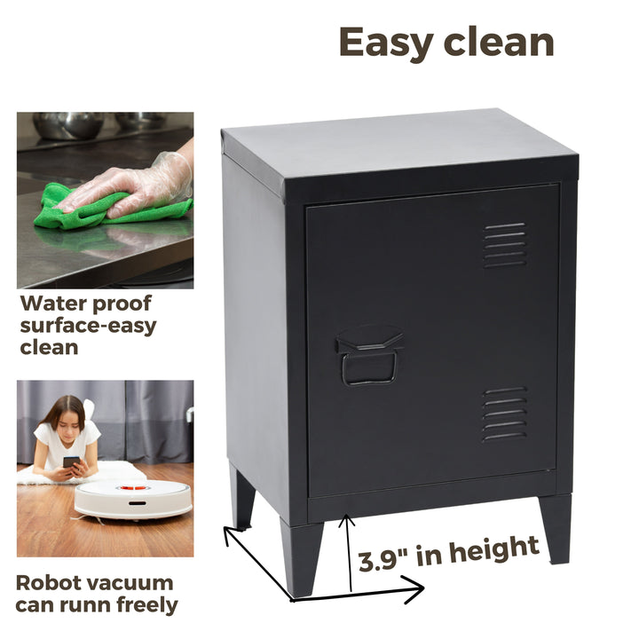 Meuble R Armoire de rangement en métal élégant au design minimaliste