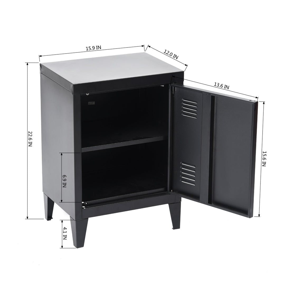 Meuble R Armoire de rangement en métal élégant au design minimaliste