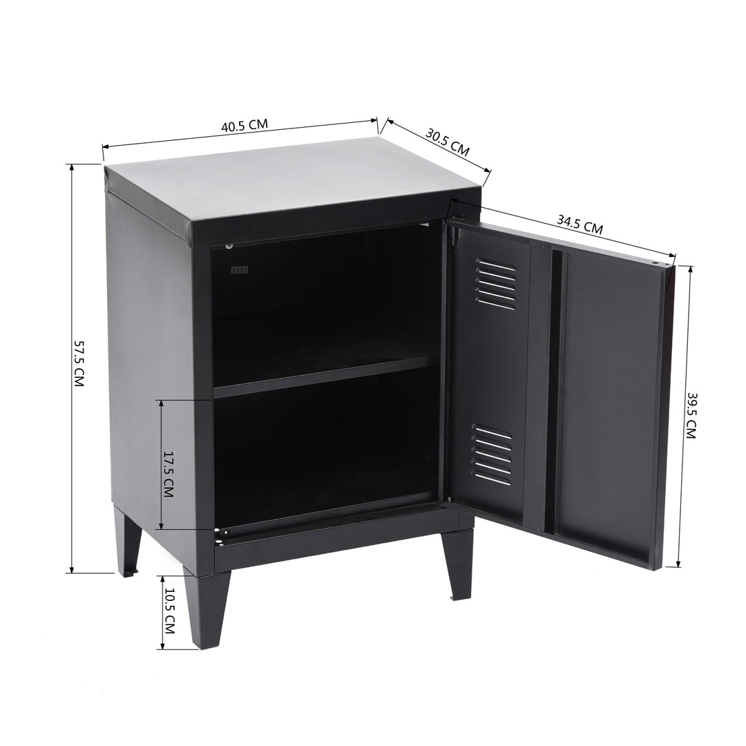 Meuble R Armoire de rangement en métal élégant au design minimaliste