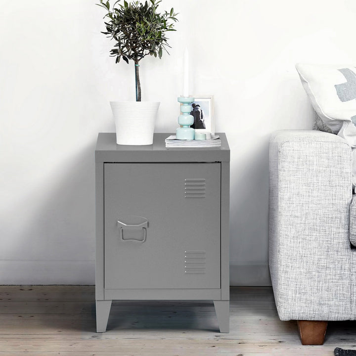 Furniture R Armoire de Rangement pour Bureau, Unité de Rangement, Petit Meuble de Classement, Placard en Métal avec Portes Affleurantes, 2 Compartiments, pour Garage, Bureau, Noir