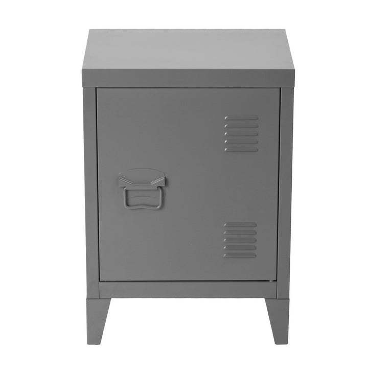 Furniture R Armoire de Rangement pour Bureau, Unité de Rangement, Petit Meuble de Classement, Placard en Métal avec Portes Affleurantes, 2 Compartiments, pour Garage, Bureau, Noir