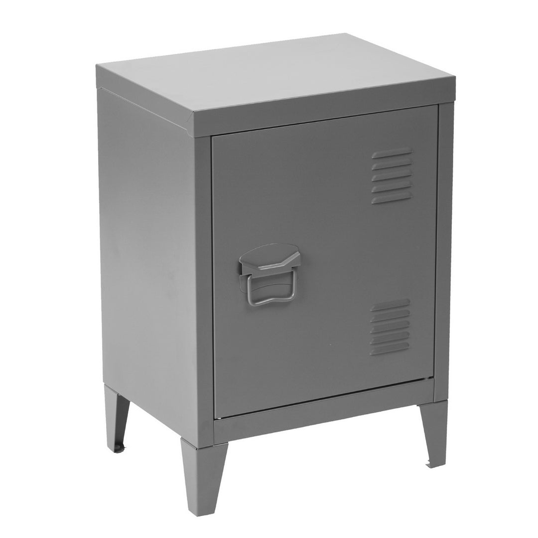 Furniture R Armoire de Rangement pour Bureau, Unité de Rangement, Petit Meuble de Classement, Placard en Métal avec Portes Affleurantes, 2 Compartiments, pour Garage, Bureau, Noir