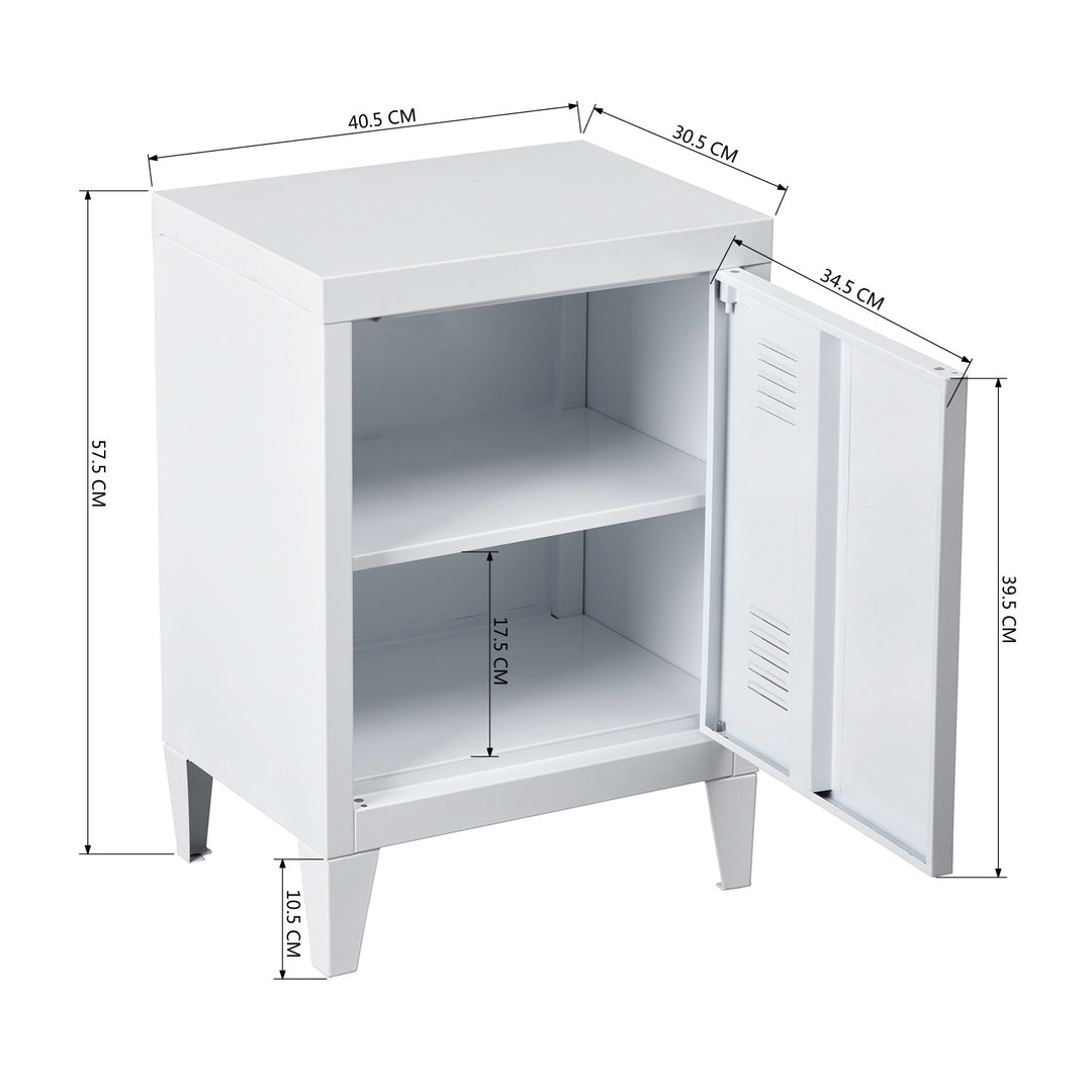 Meuble R Armoire de rangement en métal élégant au design minimaliste