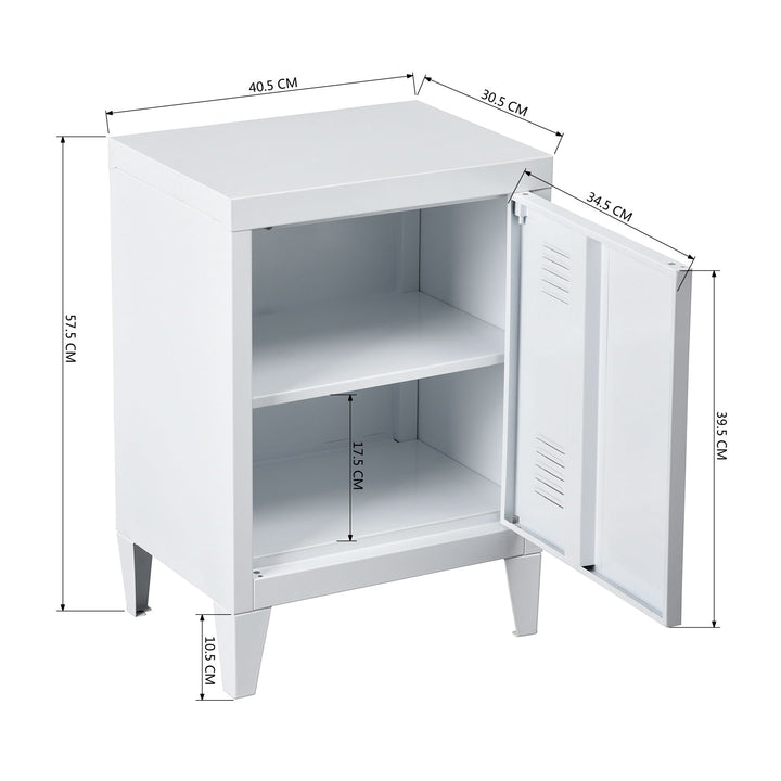 Meuble R Armoire de rangement en métal élégant au design minimaliste