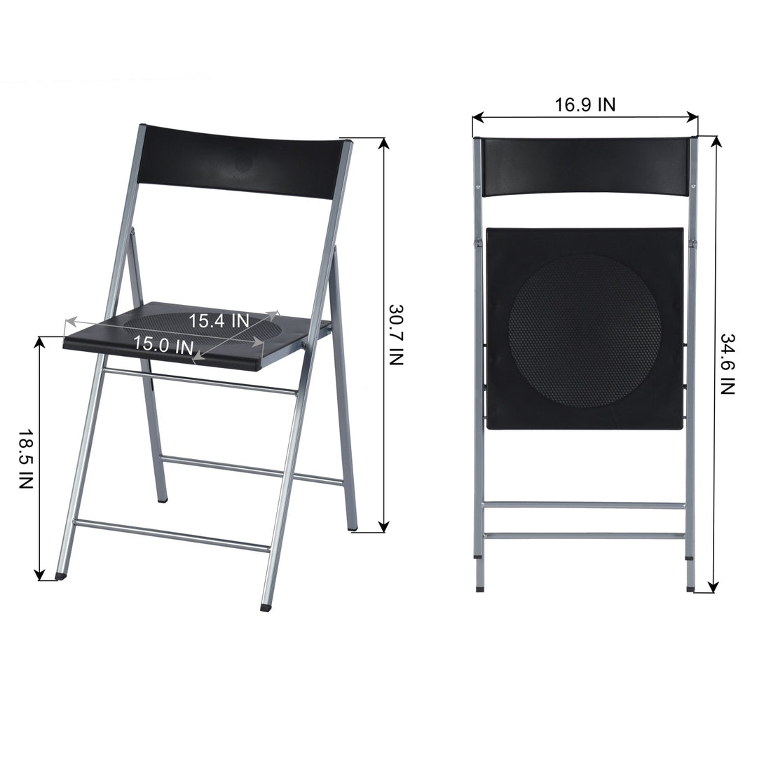 Furniture R Vielseitige Klappstühle aus Stahl und Kunststoff, leichte, bequeme Veranstaltungsstühle (6er-Set)