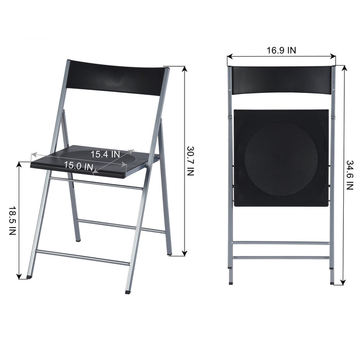 Furniture R Vielseitige Klappstühle aus Stahl und Kunststoff, leichte, bequeme Veranstaltungsstühle (6er-Set)