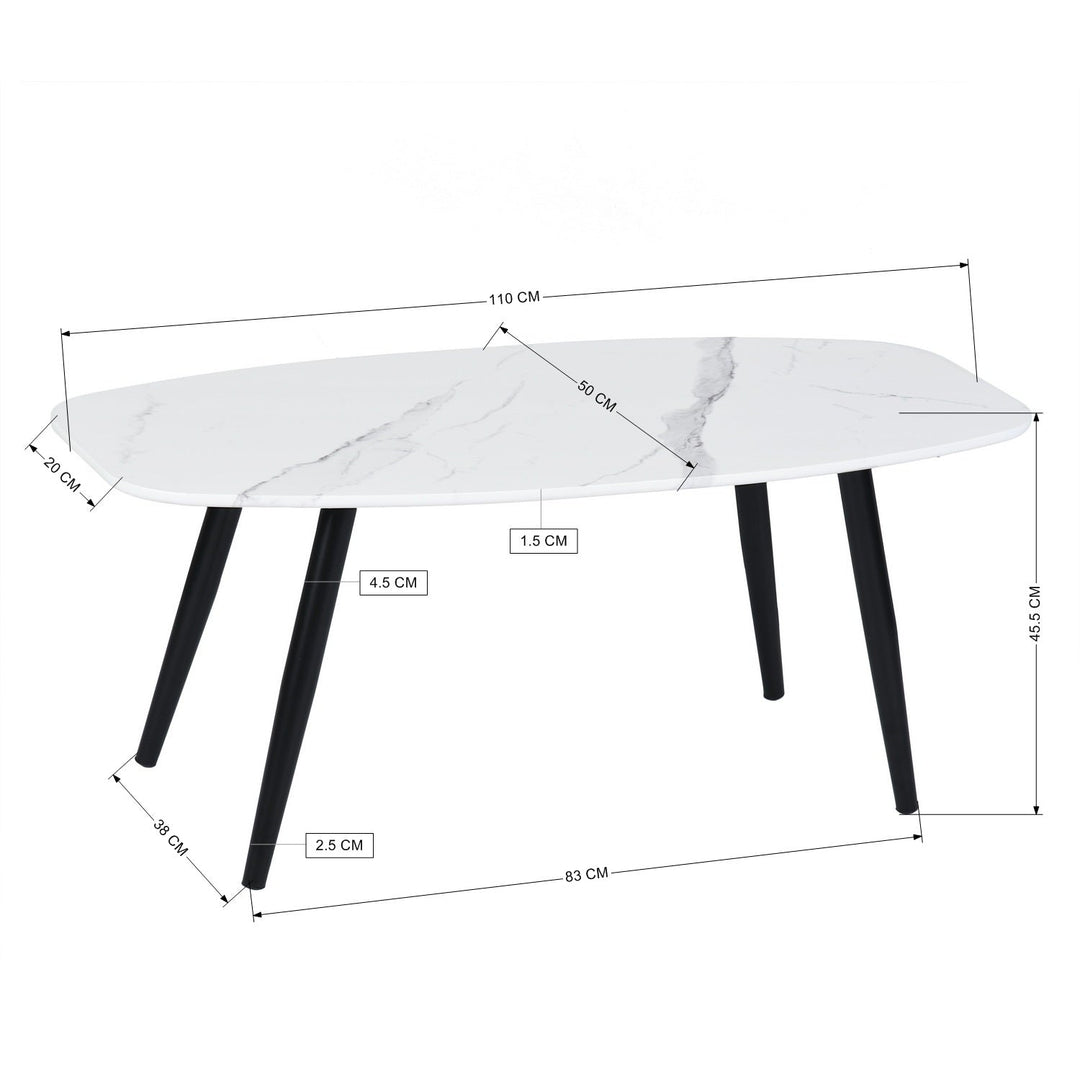 Table basse minimaliste en bois avec pieds fuselés en bois massif de Furniture R Kenna