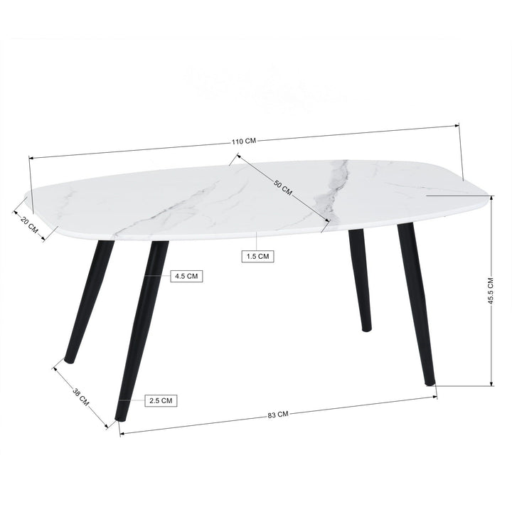 Table basse minimaliste en bois avec pieds fuselés en bois massif de Furniture R Kenna