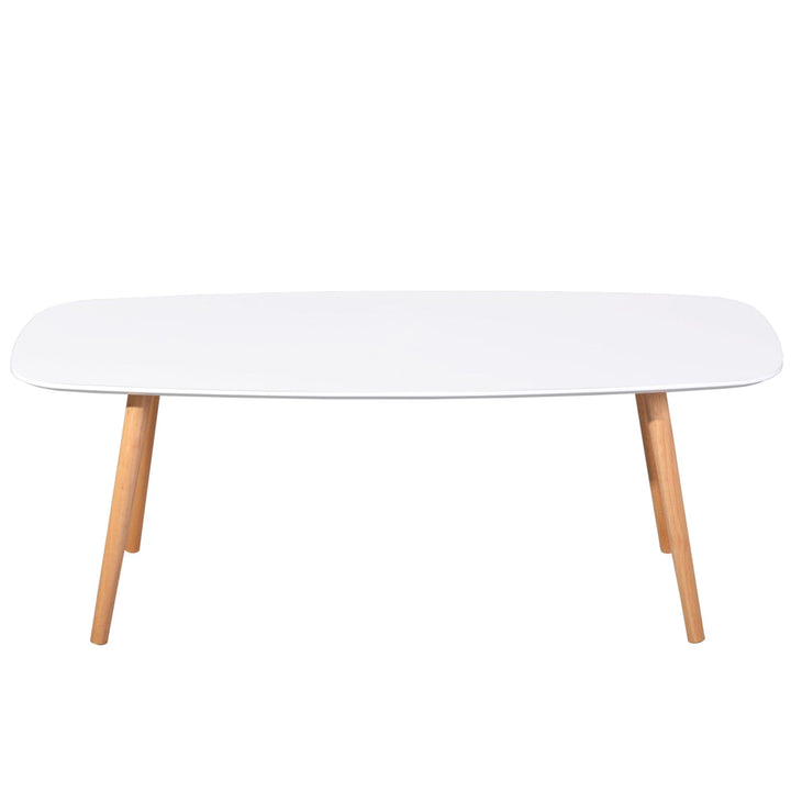 Table basse minimaliste en bois avec pieds fuselés en bois massif de Furniture R Kenna