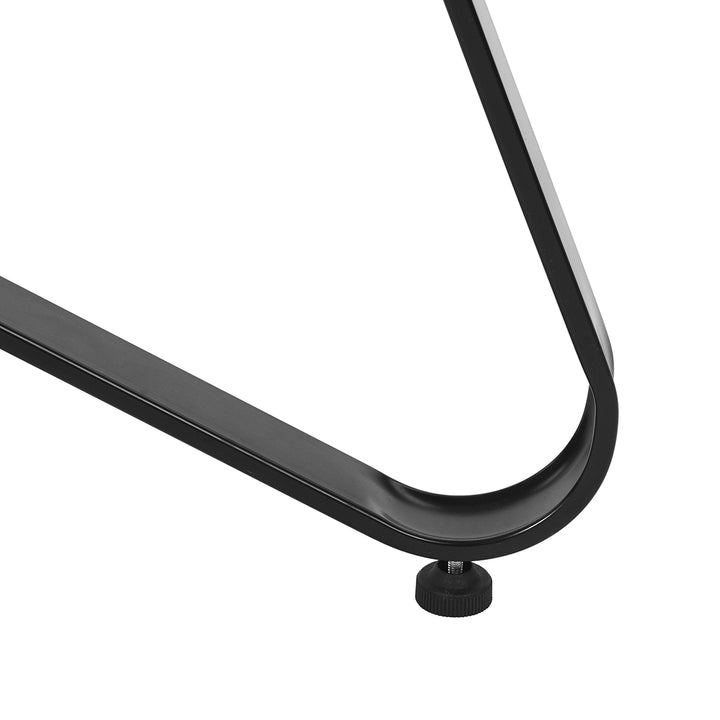 Furniture R Table Basse Ronde en Verre trempé, Style Minimaliste, Table Basse Centrale Moderne avec Base en Fer Noir pour la Maison, Le Salon, la terrasse, Le Jardin (80 x 80 x 40 cm)
