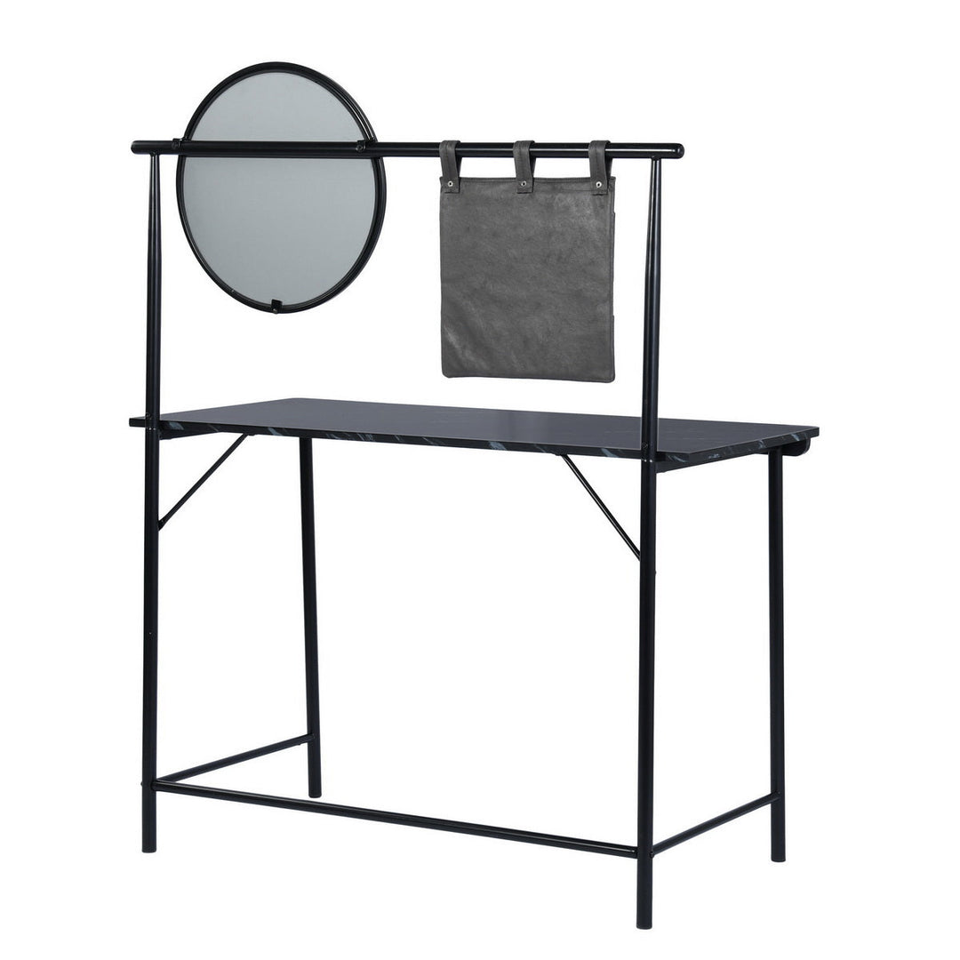 Furniture R Versatile Vanity Desk With Removable Mirror And Sliding Trays Adds Functionality