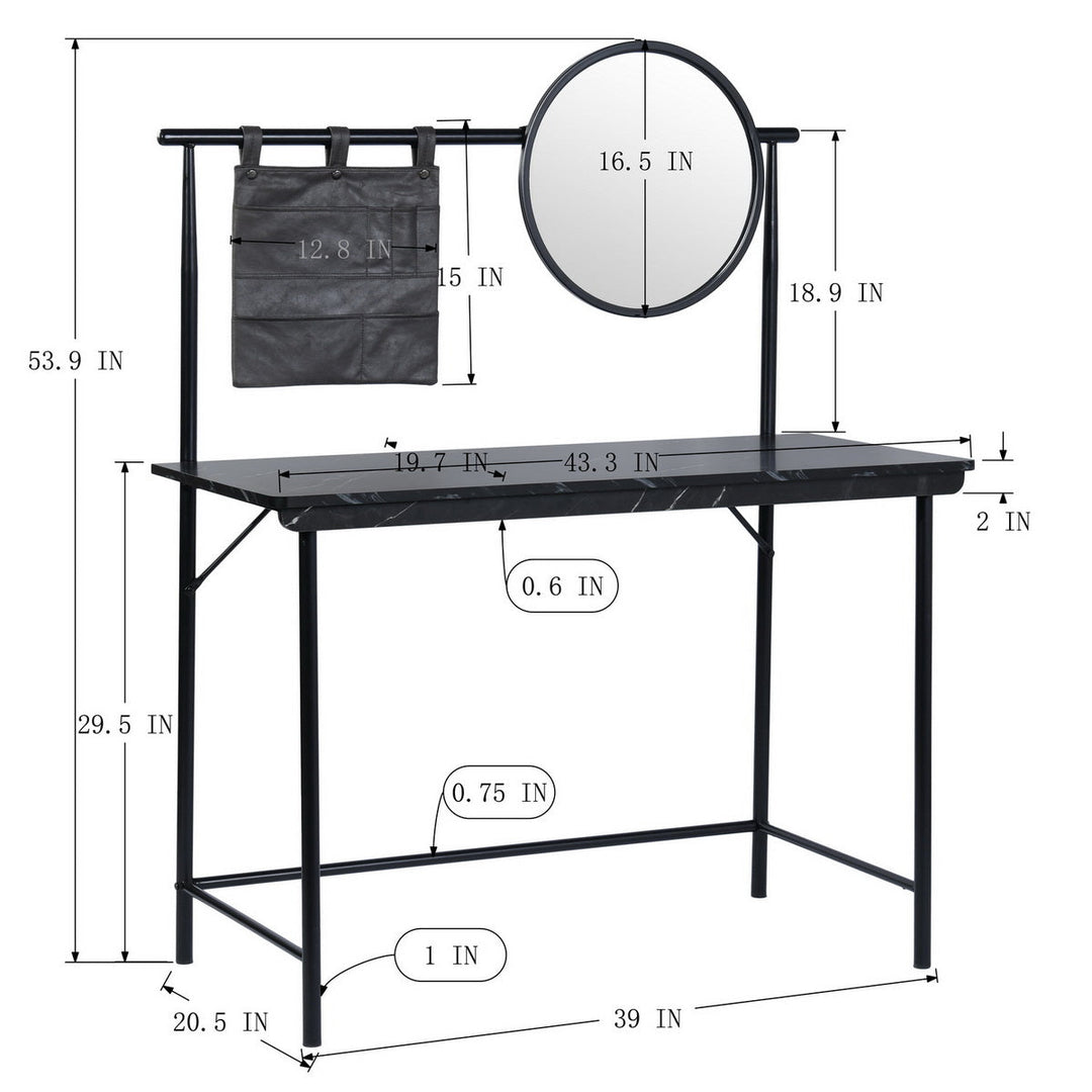 Furniture R Versatile Vanity Desk With Removable Mirror And Sliding Trays Adds Functionality