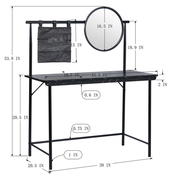 Furniture R Versatile Vanity Desk With Removable Mirror And Sliding Trays Adds Functionality