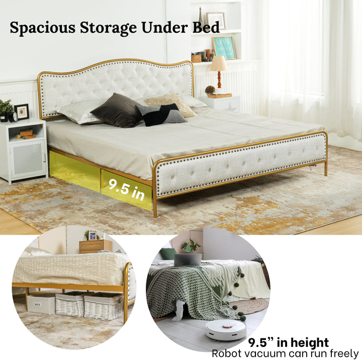 Furniture R Modern Luxury Merle Uholstery Bed Frame:  Invites Comfort And Tranquility