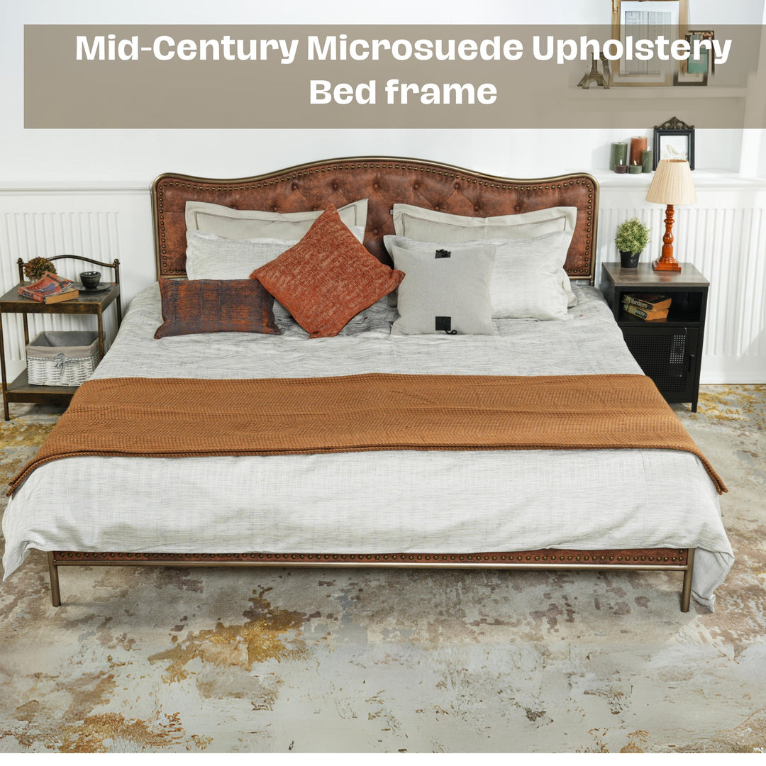 Furniture R Modern Luxury Merle Uholstery Bed Frame:  Invites Comfort And Tranquility