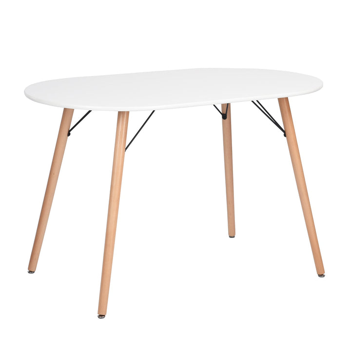 Furniture R Moderner minimalistischer rechteckiger weißer Esstisch