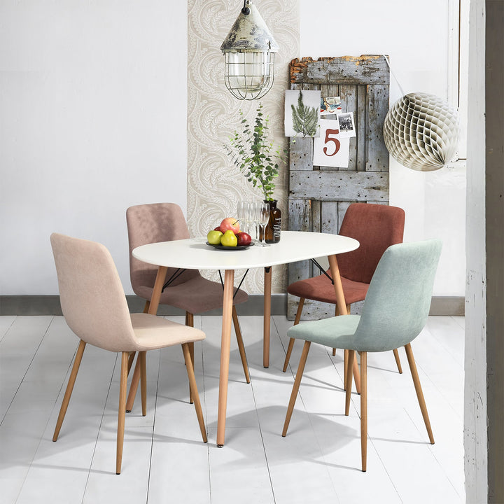 Furniture R Moderner minimalistischer rechteckiger weißer Esstisch