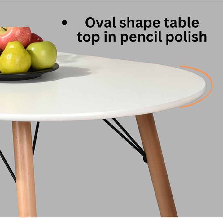 Furniture R Moderner minimalistischer rechteckiger weißer Esstisch