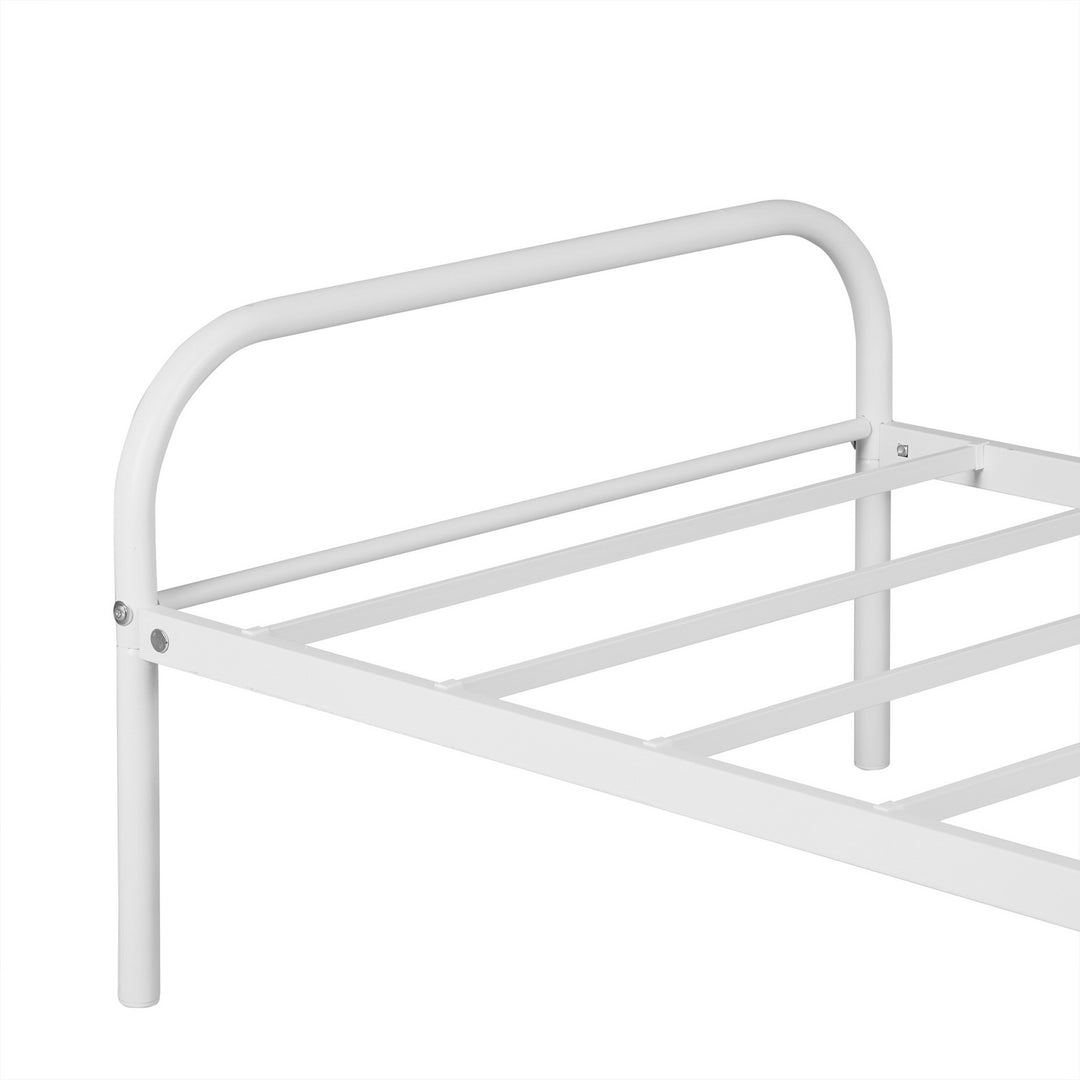 FurnitureR 1-Pack Lit à Lattes Blanc, Style Minimaliste Moderne, Cadre Métallique Robuste, Économie d'Espace, Idéal Chambre Adolescents ou Adultes, Facile à Monter, 197x91,5x81cm