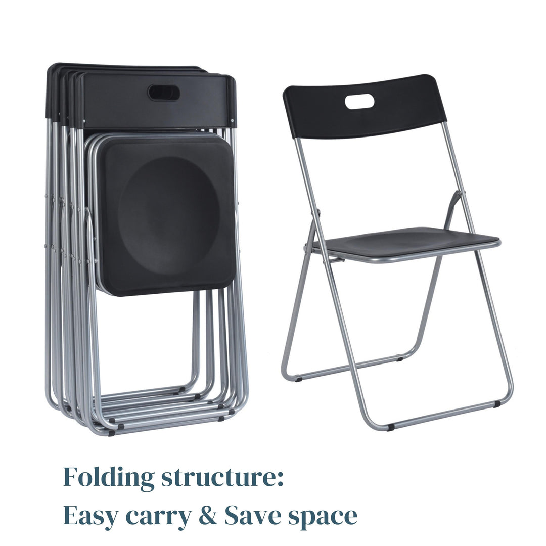 L'ensemble de chaises pliantes en plastique simples Furniture R offre des sièges supplémentaires dans les petits espaces