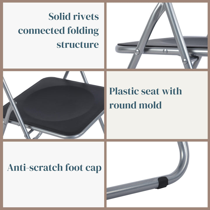 L'ensemble de chaises pliantes en plastique simples Furniture R offre des sièges supplémentaires dans les petits espaces