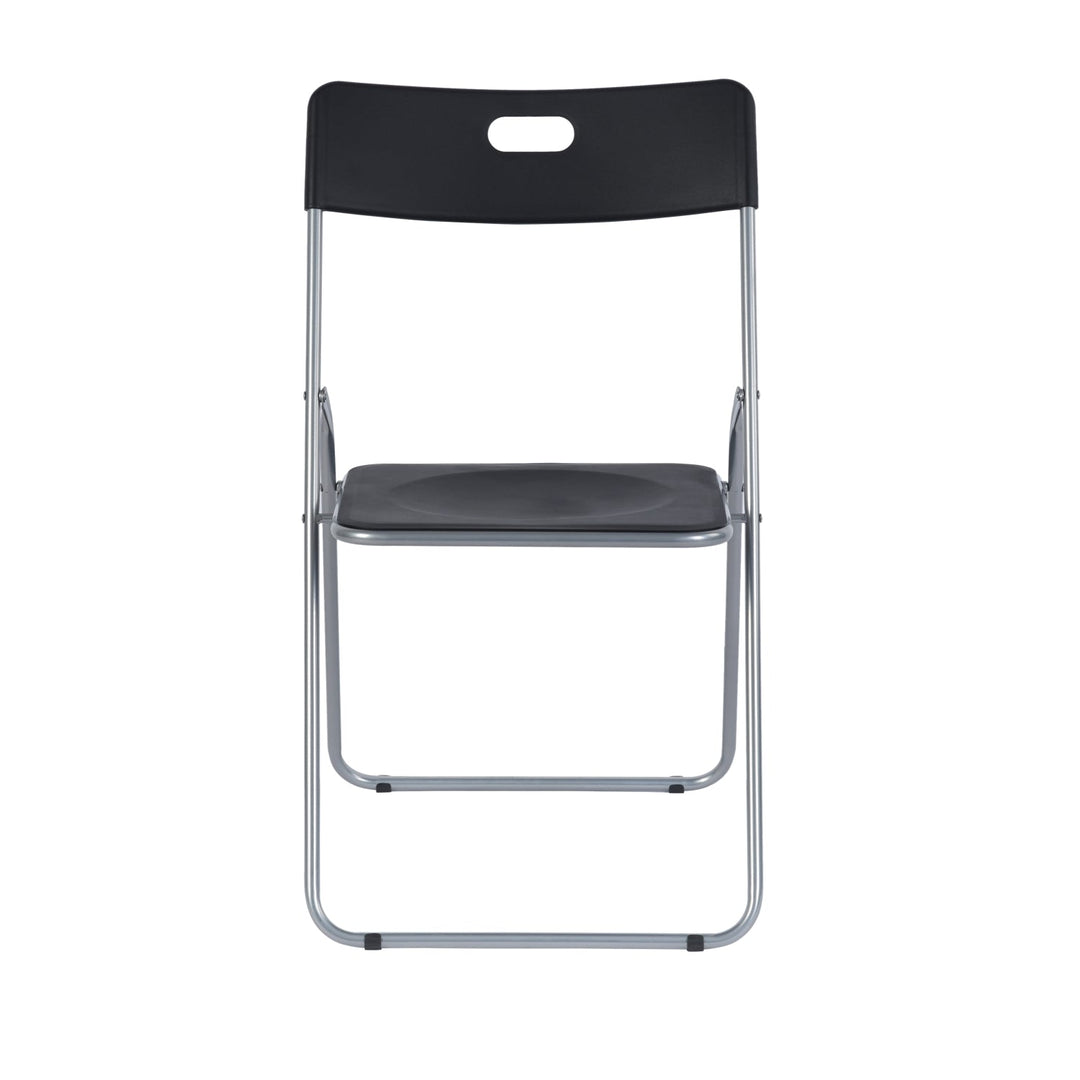 Furniture R Simple Plastic Folding Chair Set Provides Extra Seating In Small Spaces