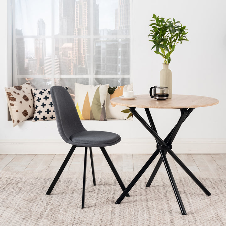 Furniture R Lot de 4 Chaises, Pivotant sur 360° sans Accoudoirs et avec des Pieds Radiaux en Métal, Élégantes pour la Chambre a Coucher et la Salle a Manger, Couleur Crème, Beige, 41 x 46 x 77cm