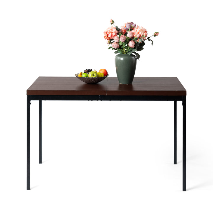FurnitureR Table à Manger en Bois grainé Gris, Table à Manger de Cuisine, Salle à Manger Salon Table à Manger rectangulaire avec Pieds réglables, 120x70x75cm, Gris