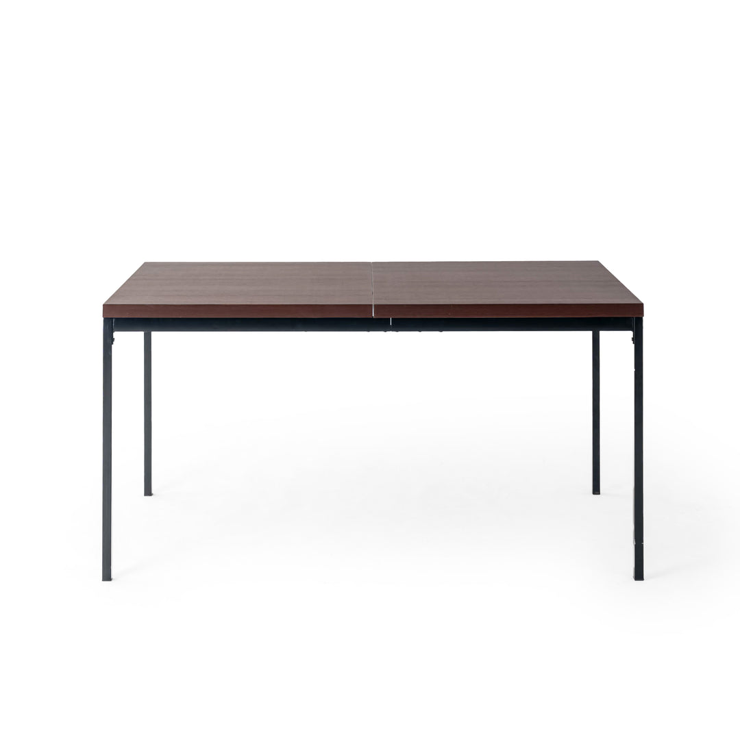 FurnitureR Rectangular Dining Table, for 4-6 People, Modern Minimalist Design, Thick Wood Top with Metal Frame, Elegant Centerpiece for Home Or Office, Outdoor & Indoor