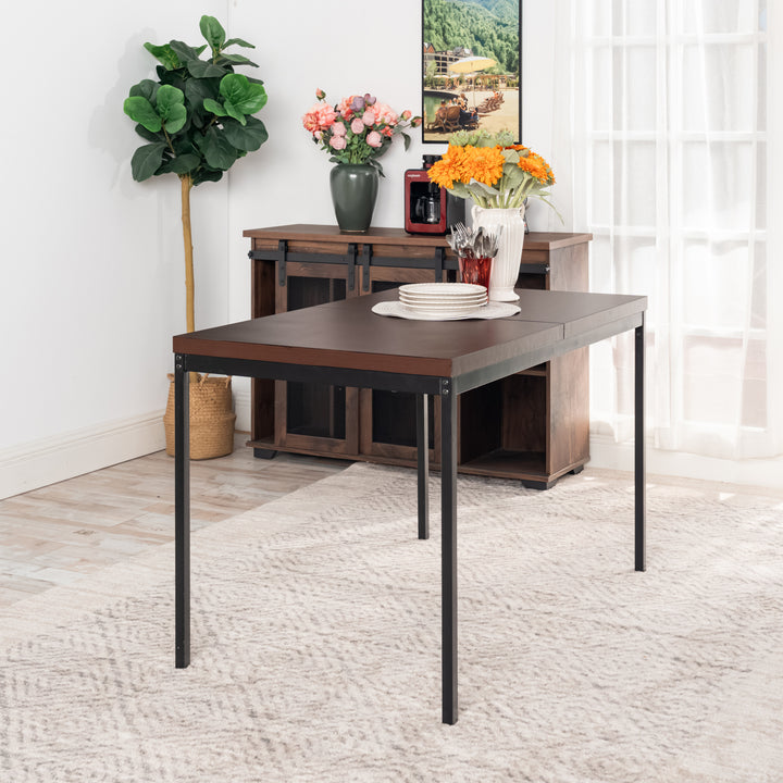 FurnitureR Table à Manger en Bois grainé Gris, Table à Manger de Cuisine, Salle à Manger Salon Table à Manger rectangulaire avec Pieds réglables, 120x70x75cm, Gris