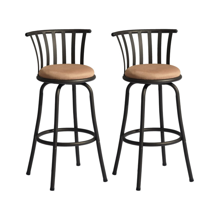 Furniture R Industrial-Chic Upholstery Bar Stool With Rotating Base