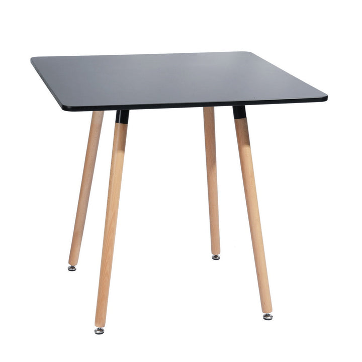 Furniture R Minimalist Square Top  Wooden Leg Dining Table For Small Spaces