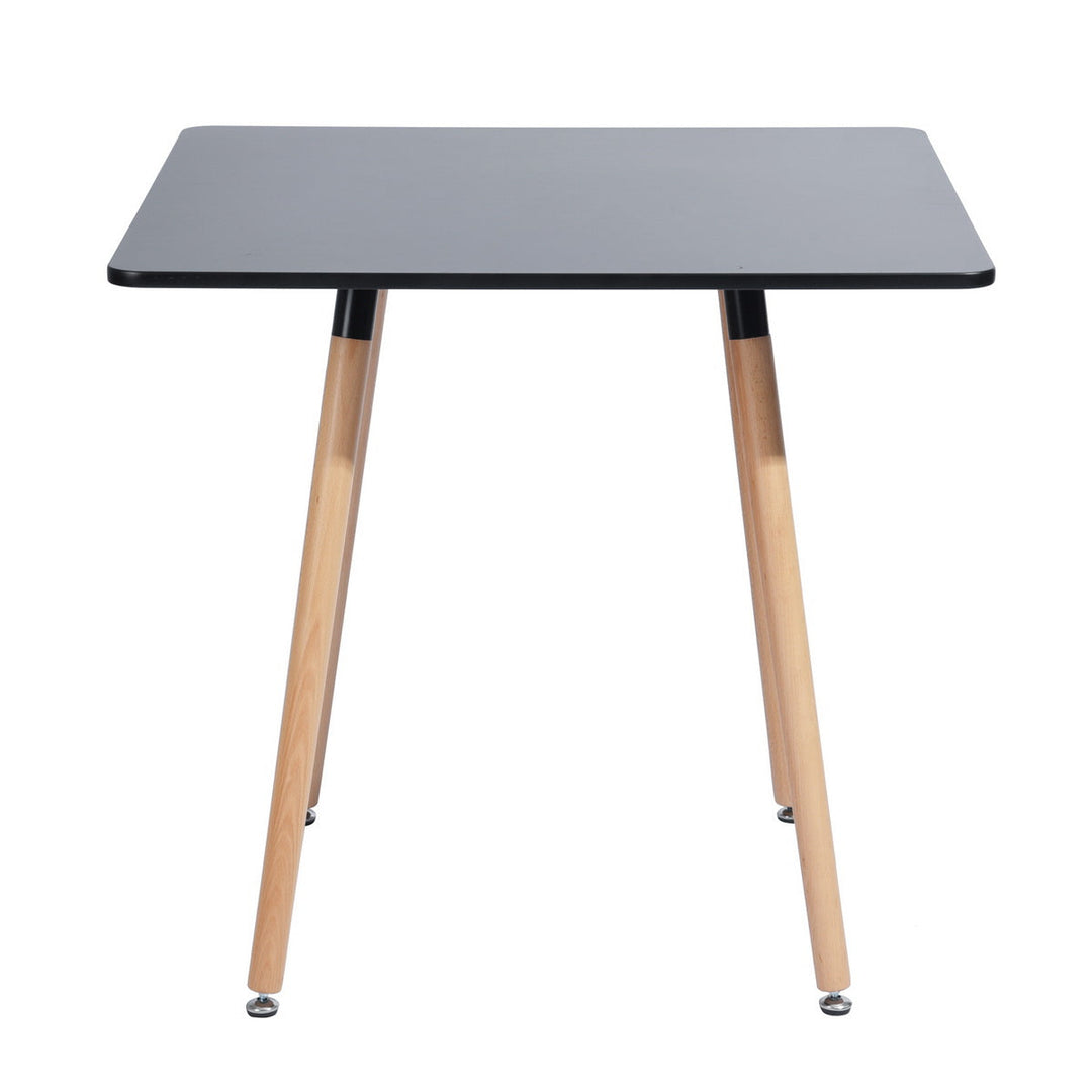 Furniture R Minimalist Square Top  Wooden Leg Dining Table For Small Spaces