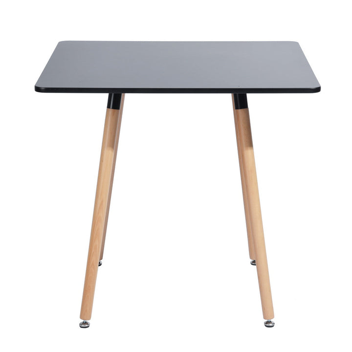 Furniture R Minimalist Square Top  Wooden Leg Dining Table For Small Spaces