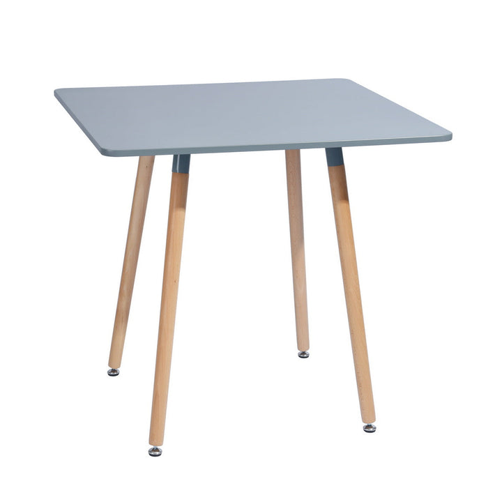 Furniture R Minimalist Square Top  Wooden Leg Dining Table For Small Spaces