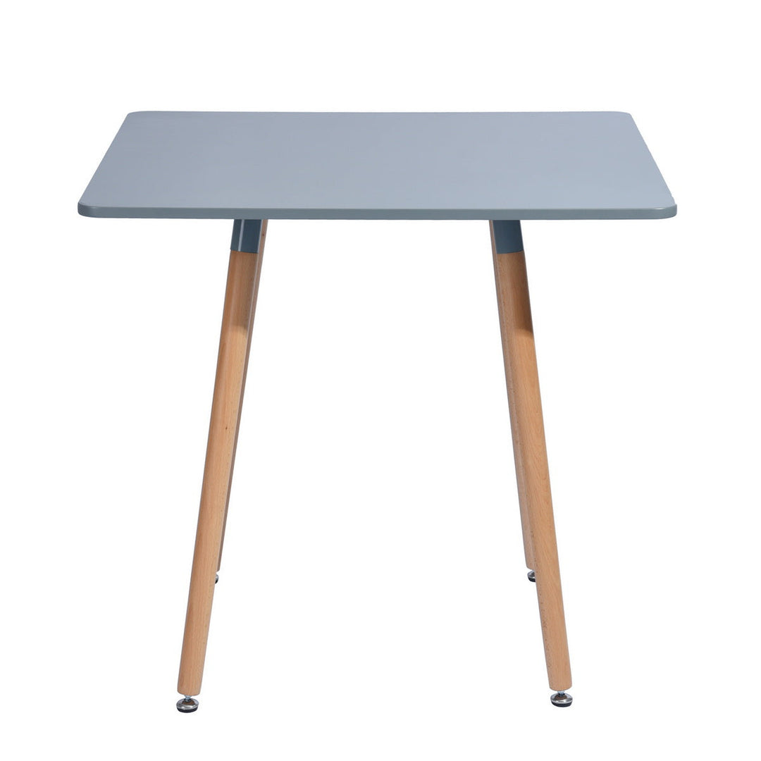 Furniture R Minimalist Square Top  Wooden Leg Dining Table For Small Spaces