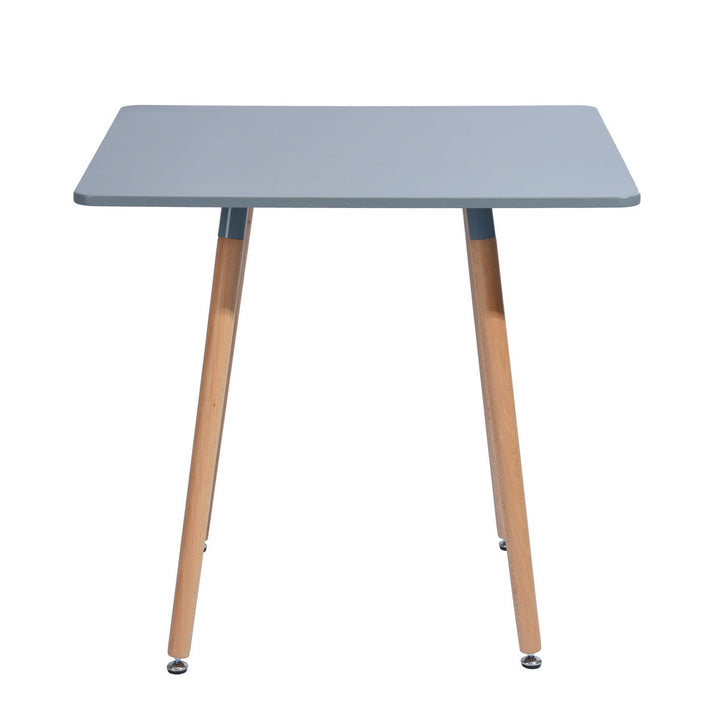 Furniture R Minimalist Square Top  Wooden Leg Dining Table For Small Spaces