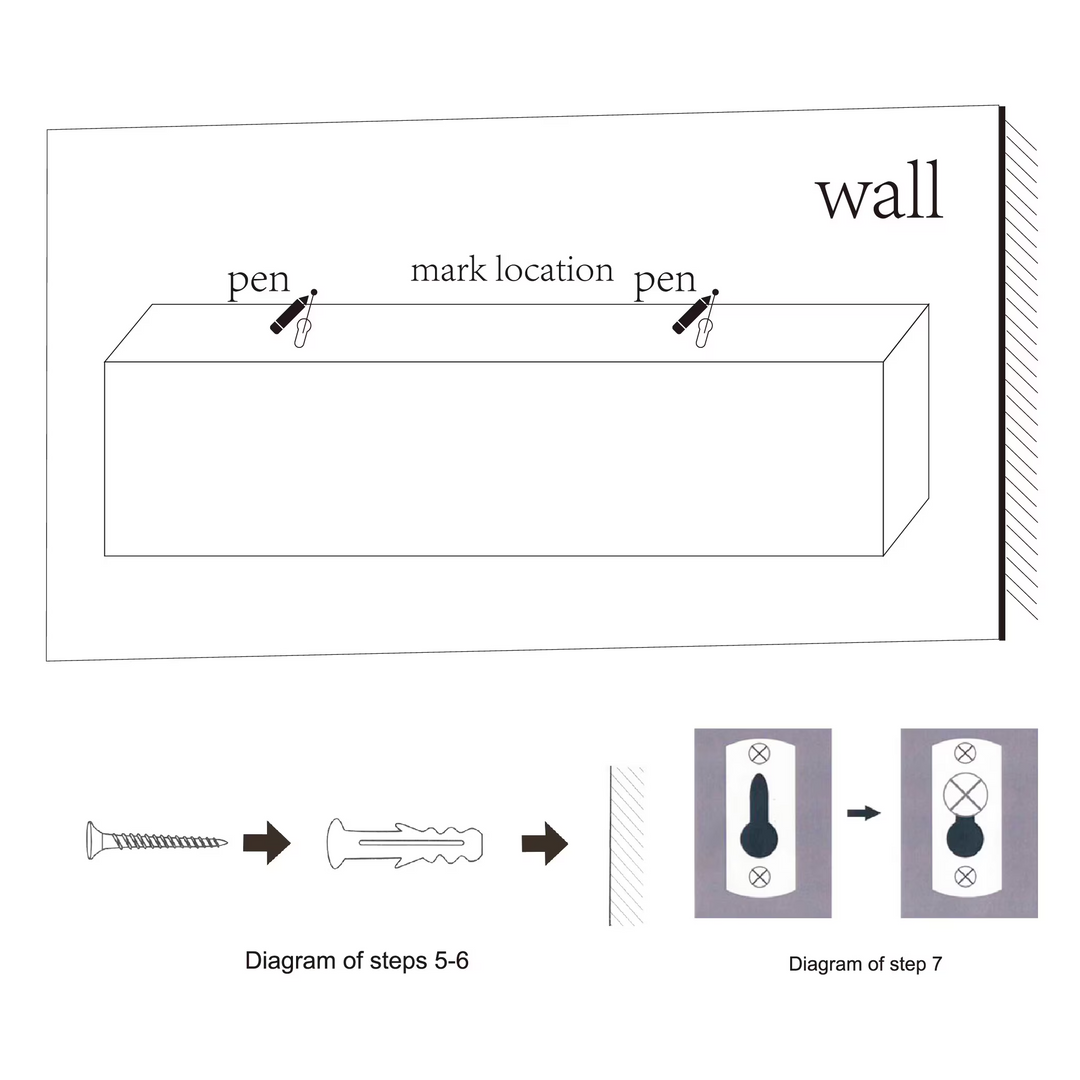 FurnitureR 2 Pack Floating Shelves FurnitureR, Black MDF Wood Wall Shelves for Home Decor & Storage, Ideal for Bedroom, Living Room, Bathroom, Kitchen