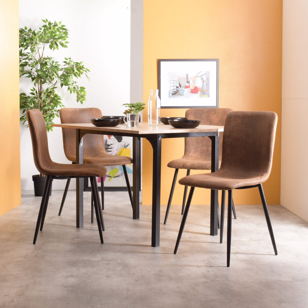 Furniture R Modern And Comfortable Suede Upholstery Dining Chairs