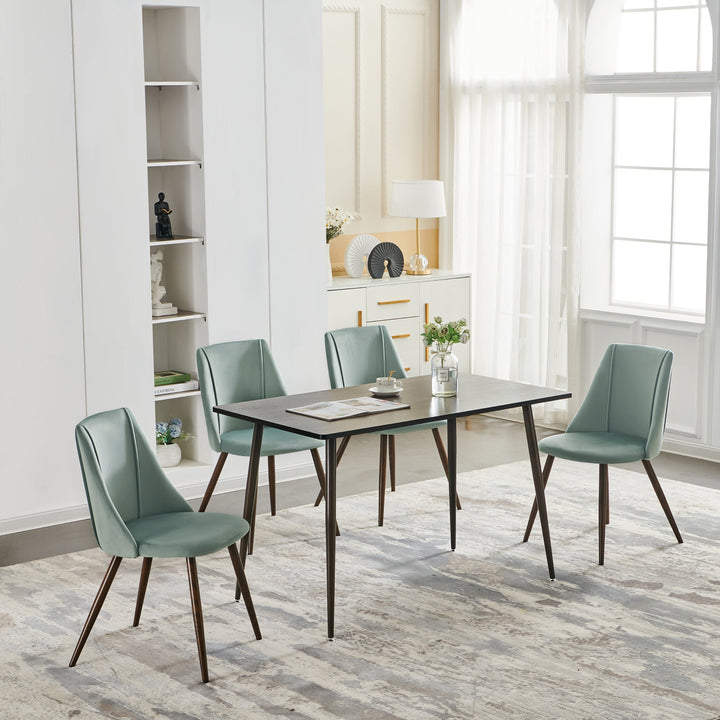Furniture R Comfortable Upholstered Dining Chairs With Luxury Velvet And Metal Frames